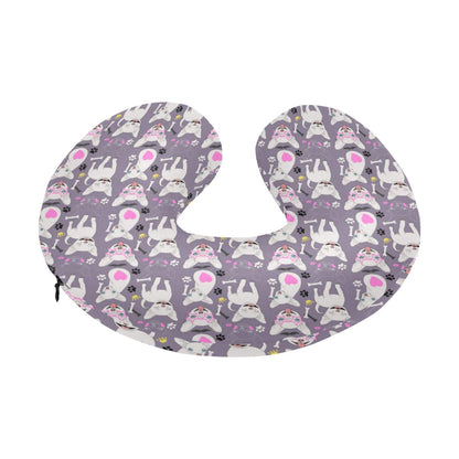 Chihuahua Happy Pattern U-Shaped Travel Neck Pillow-JTAMIGO.COM