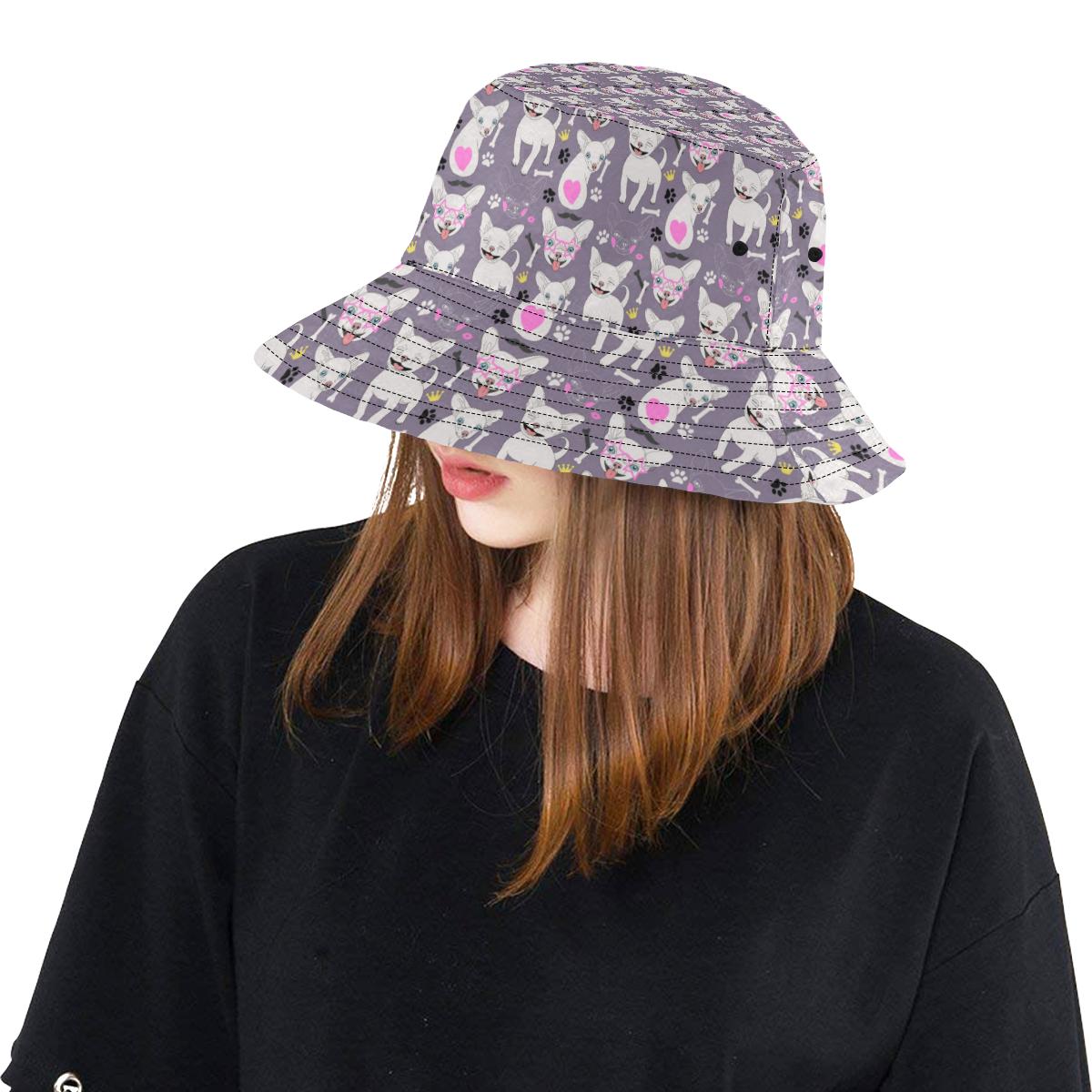 Chihuahua Happy Pattern Unisex Bucket Hat
