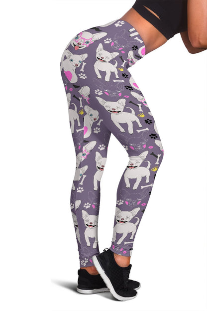 Chihuahua Happy Pattern Women Leggings