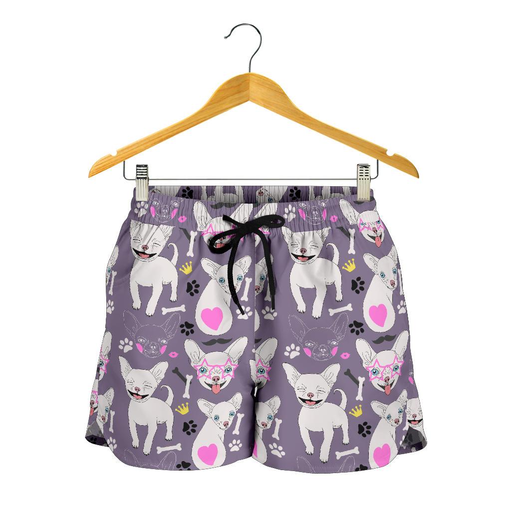 Chihuahua Happy Pattern Women Shorts-JTAMIGO.COM