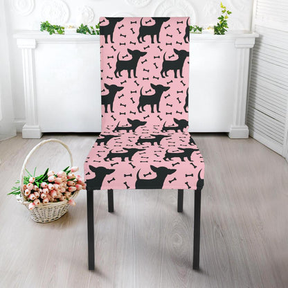 Chihuahua Pink Print Pattern Dinning Chair Slipper-JTAMIGO.COM