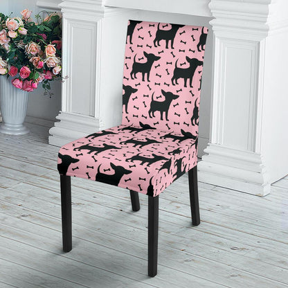 Chihuahua Pink Print Pattern Dinning Chair Slipper-JTAMIGO.COM
