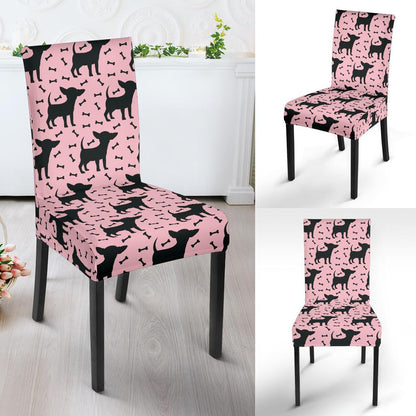 Chihuahua Pink Print Pattern Dinning Chair Slipper-JTAMIGO.COM