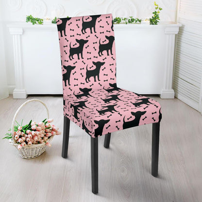 Chihuahua Pink Print Pattern Dinning Chair Slipper-JTAMIGO.COM