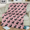 Chihuahua Pink Print Pattern Fleece Blanket