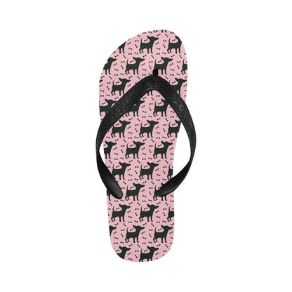 Chihuahua Pink Print Pattern Flip Flops-JTAMIGO.COM