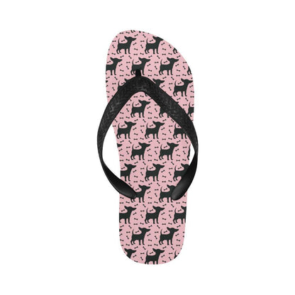 Chihuahua Pink Print Pattern Flip Flops-JTAMIGO.COM