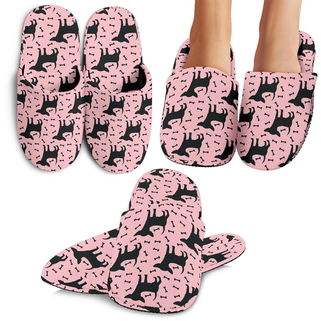 Chihuahua Pink Print Pattern House Slippers