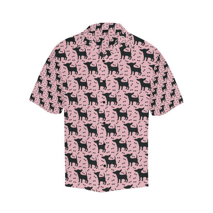 Chihuahua Pink Print Pattern Men Aloha Hawaiian Shirt