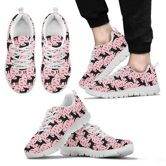 Chihuahua Pink Print Pattern Men Sneakers Shoes