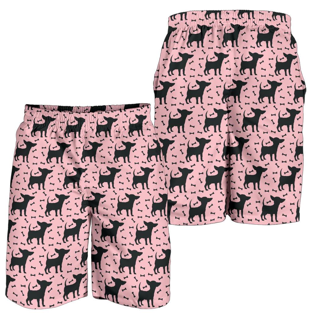 Chihuahua Pink Print Pattern Mens Shorts-JTAMIGO.COM