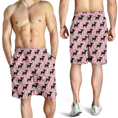 Chihuahua Pink Print Pattern Mens Shorts-JTAMIGO.COM