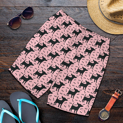 Chihuahua Pink Print Pattern Mens Shorts-JTAMIGO.COM