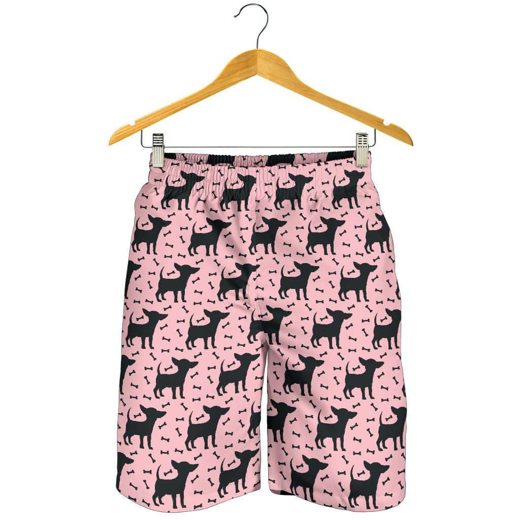 Chihuahua Pink Print Pattern Mens Shorts-JTAMIGO.COM
