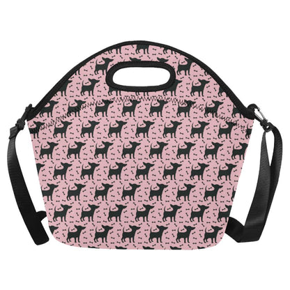 Chihuahua Pink Print Pattern Neoprene Lunch Bag (Model 1669)(Large)-JTAMIGO.COM