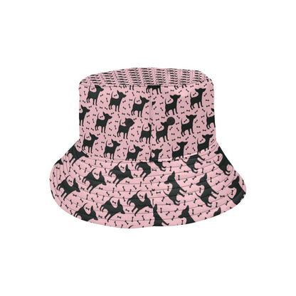 Chihuahua Pink Print Pattern Unisex Bucket Hat