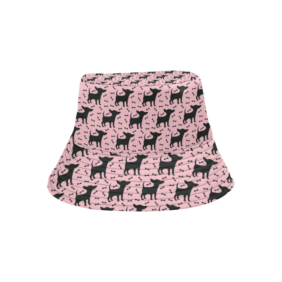Chihuahua Pink Print Pattern Unisex Bucket Hat