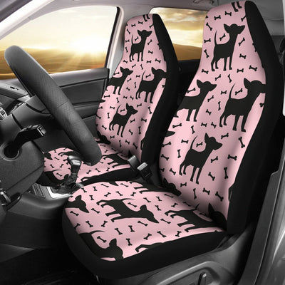Chihuahua Pink Print Pattern Universal Fit Car Seat Covers