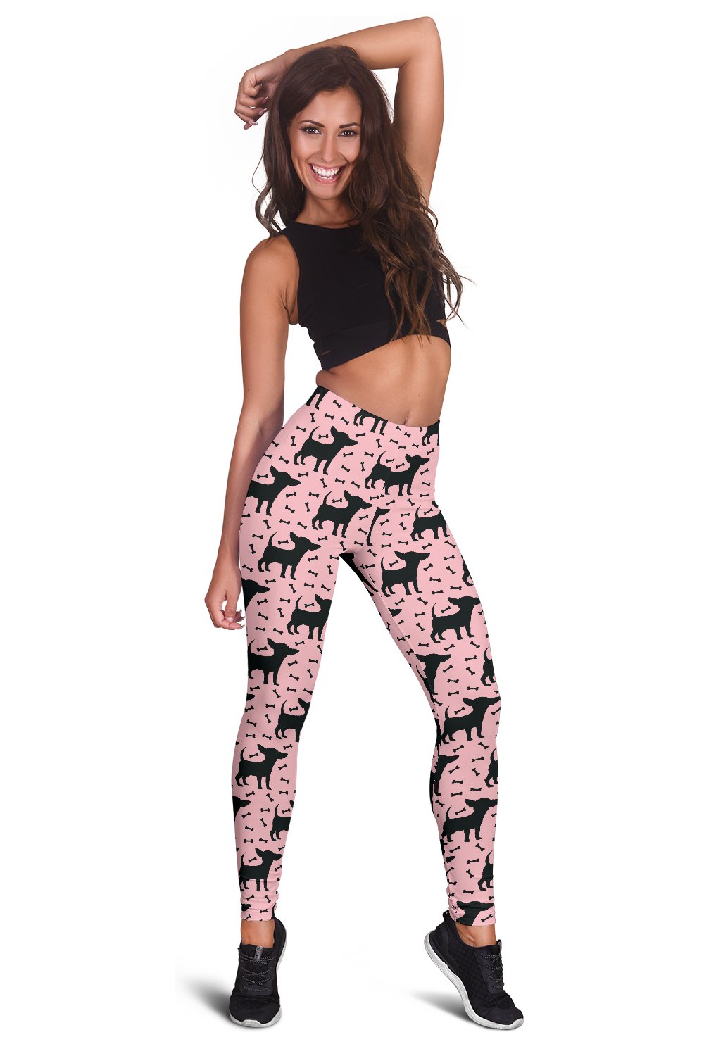 Chihuahua Pink Print Pattern Women Leggings