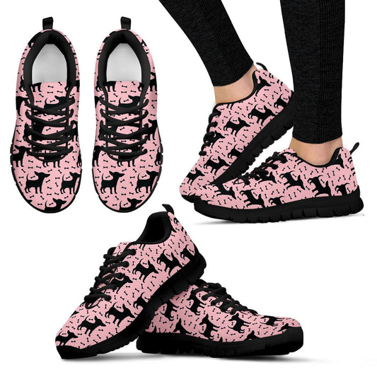 Chihuahua Pink Print Pattern Women Sneakers Shoes
