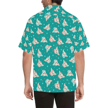 Chihuahua Polka Dot Pattern Men Aloha Hawaiian Shirt