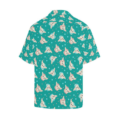 Chihuahua Polka Dot Pattern Men Aloha Hawaiian Shirt