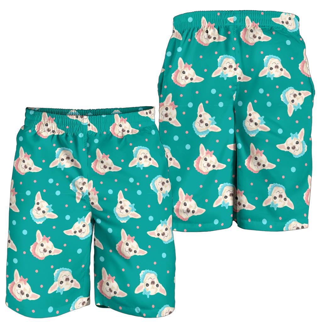 Chihuahua Polka Dot Pattern Mens Shorts-JTAMIGO.COM