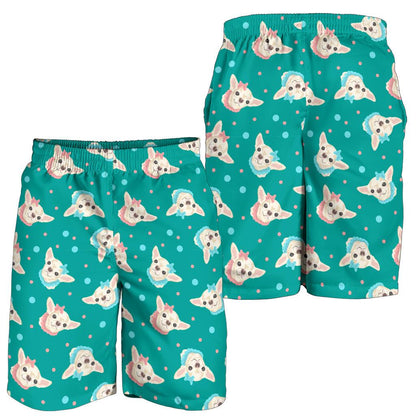 Chihuahua Polka Dot Pattern Mens Shorts-JTAMIGO.COM