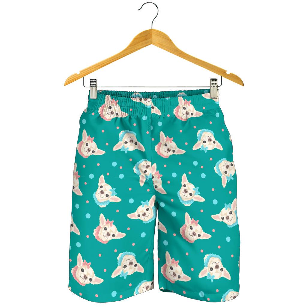 Chihuahua Polka Dot Pattern Mens Shorts-JTAMIGO.COM