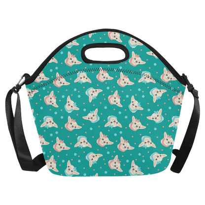 Chihuahua Polka Dot Pattern Neoprene Lunch Bag (Model 1669)(Large)-JTAMIGO.COM