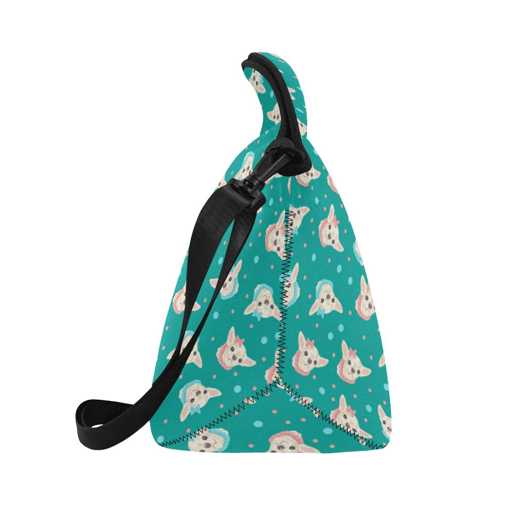 Chihuahua Polka Dot Pattern Neoprene Lunch Bag (Model 1669)(Large)-JTAMIGO.COM