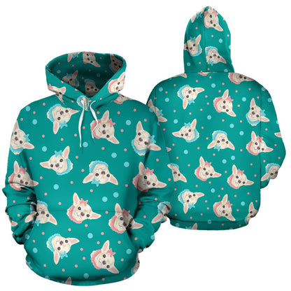 Chihuahua Polka Dot Pattern Pullover Hoodie