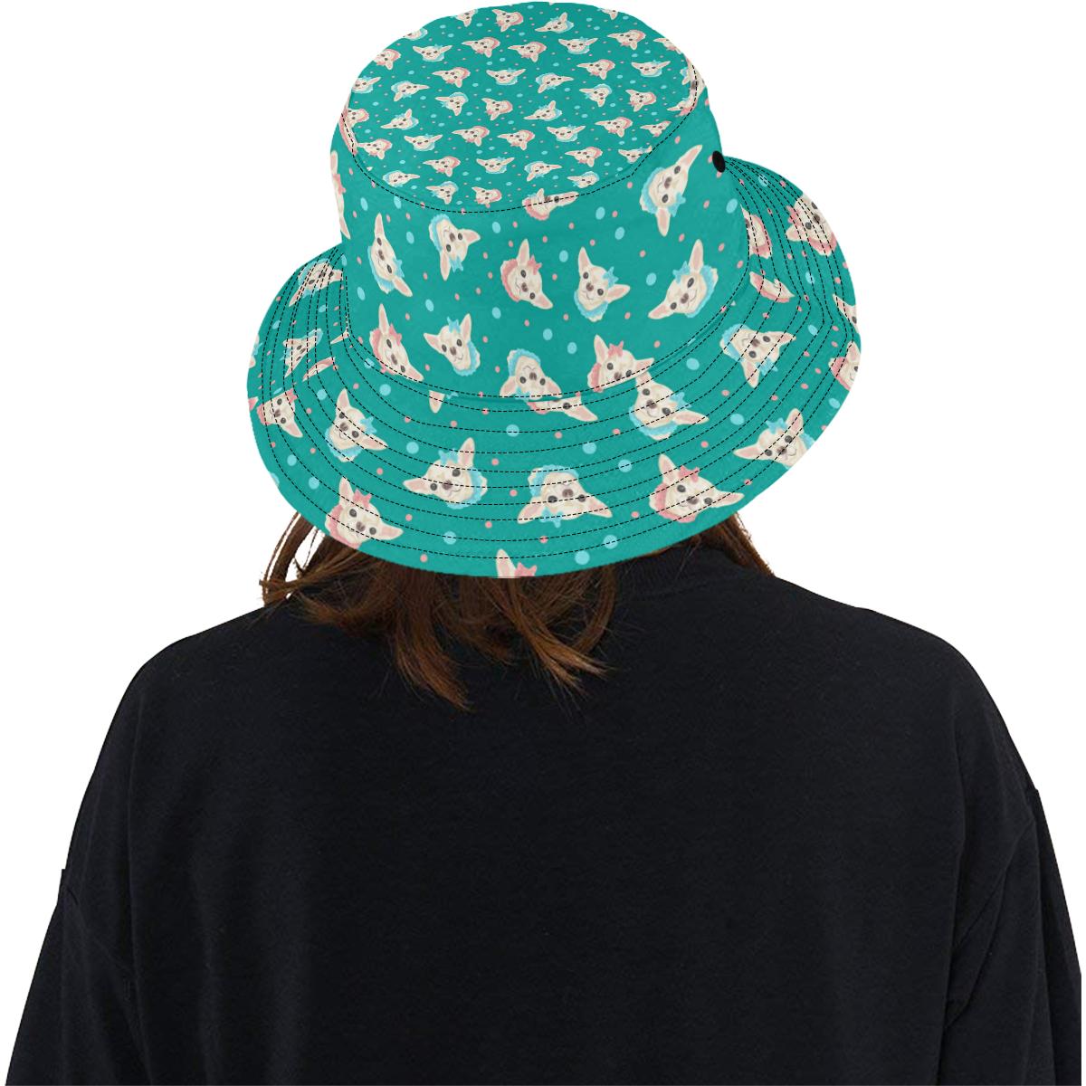 Chihuahua Polka Dot Pattern Unisex Bucket Hat