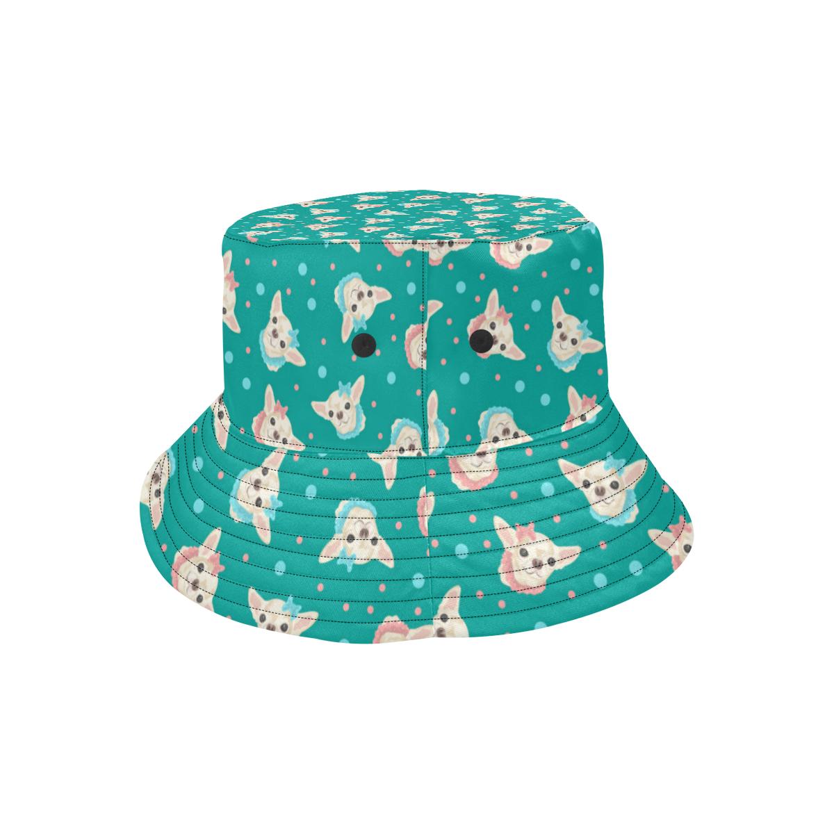 Chihuahua Polka Dot Pattern Unisex Bucket Hat