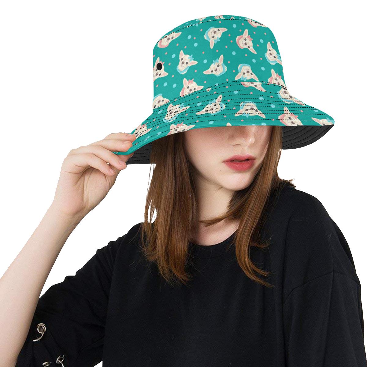 Chihuahua Polka Dot Pattern Unisex Bucket Hat
