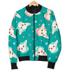 Chihuahua Polka Dot Pattern Women Casual Bomber Jacket