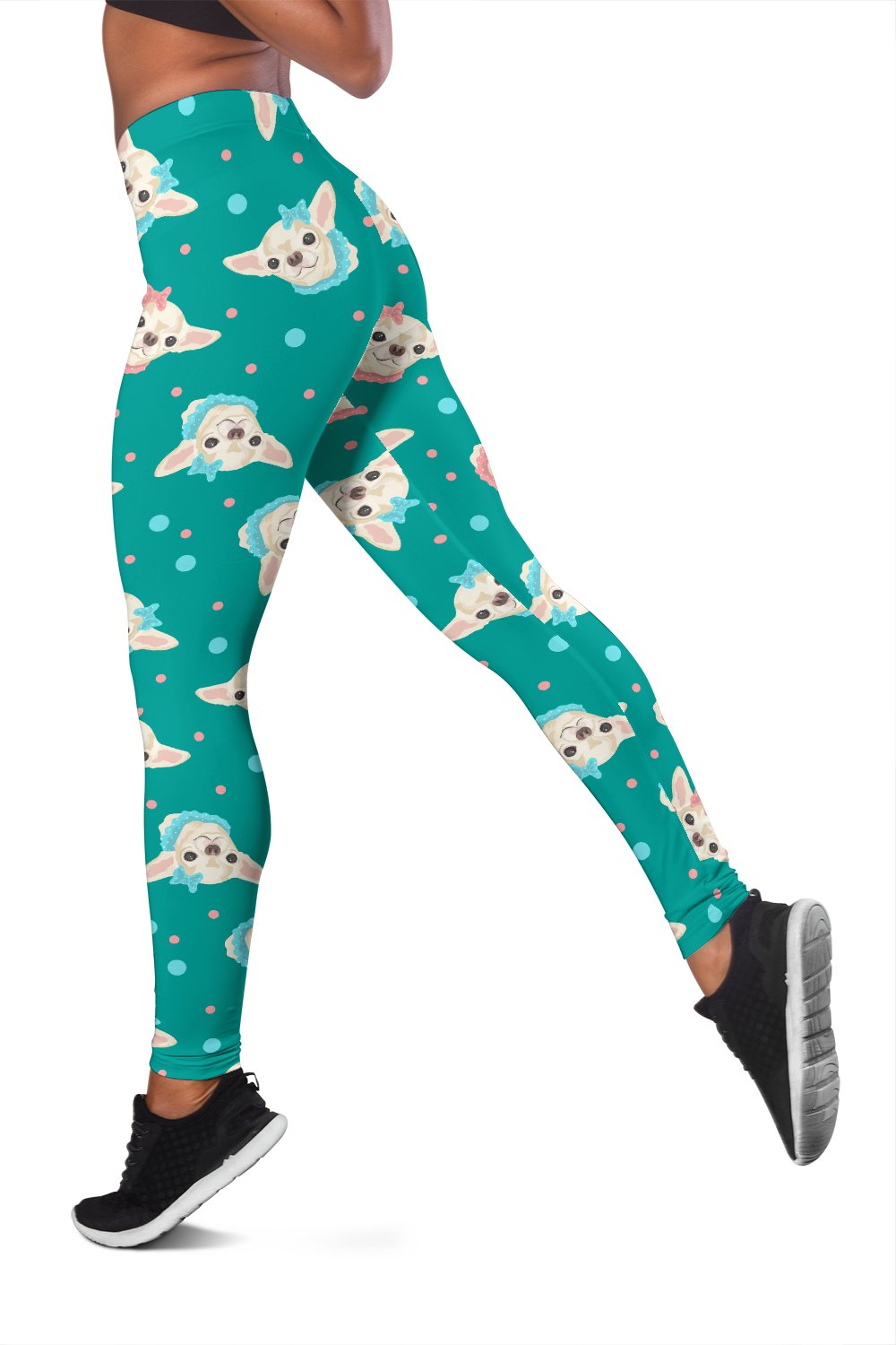 Chihuahua Polka Dot Pattern Women Leggings