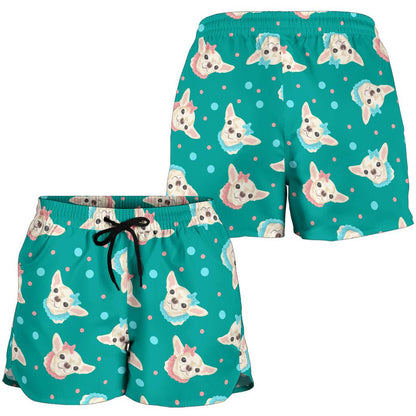 Chihuahua Polka Dot Pattern Women Shorts-JTAMIGO.COM