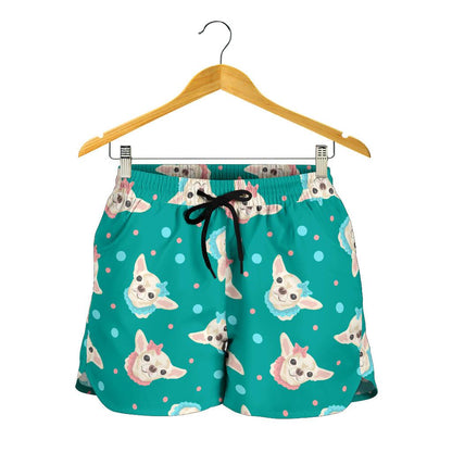 Chihuahua Polka Dot Pattern Women Shorts-JTAMIGO.COM