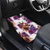 Chihuahua Purple Floral Car Floor Mats