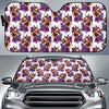 Chihuahua Purple Floral Car Sun Shade For Windshield