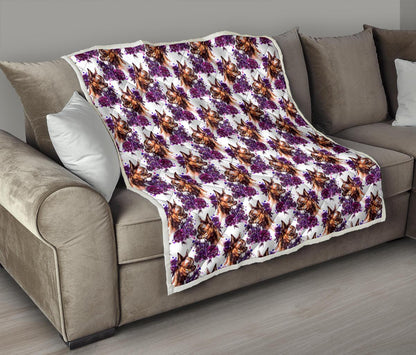 Chihuahua Purple Floral Premium Quilt-JTAMIGO.COM