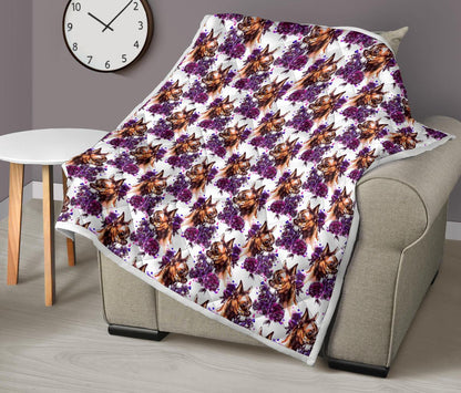 Chihuahua Purple Floral Premium Quilt-JTAMIGO.COM