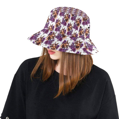 Chihuahua Purple Floral Unisex Bucket Hat