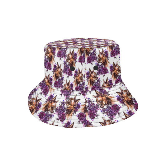 Chihuahua Purple Floral Unisex Bucket Hat