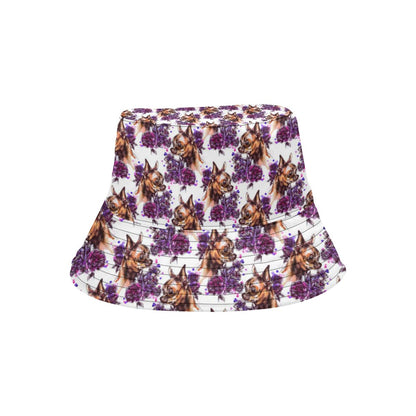 Chihuahua Purple Floral Unisex Bucket Hat