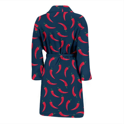 Chilli Pepper Pattern Print Design 03 Men Bathrobe-JORJUNE.COM