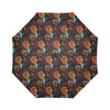 Chinese Dragons and Peonies Design Automatic Foldable Umbrella