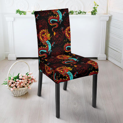 Chinese Dragons and Peonies Design Dinning Chair Slipper-JTAMIGO.COM
