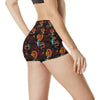 Chinese Dragons and Peonies Design High Waisted Spandex Shorts-JTAMIGO.COM